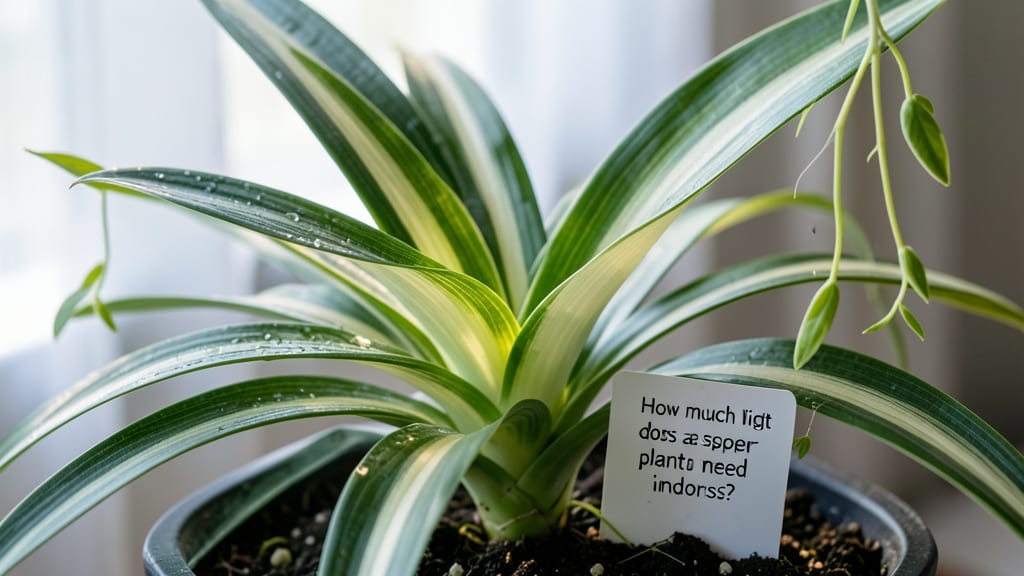 How Much Light Does a Spider Plant Need Indoors: Thriving in Low to Medium Brightness Without Direct Sun